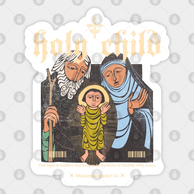 Holy Child - Jesus with Mary & Joseph Sticker by Church Store